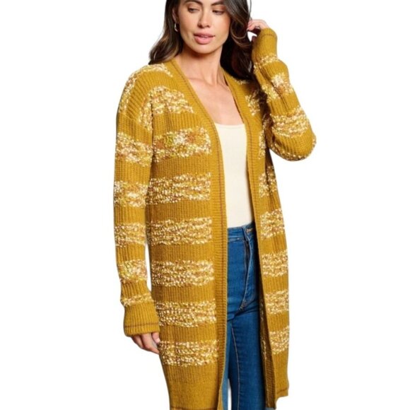 Oversized Slouchy Whimsigoth Granola Gold Speckled Cardigan Chunky Long Teacher - Picture 13 of 13
